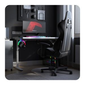 Геймърско бюро Hero 2.6 - 120см, бял