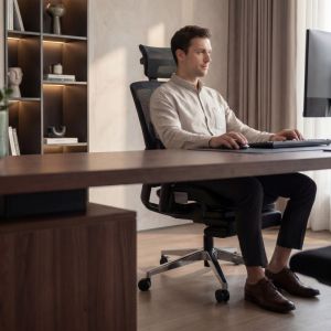 Мениджърски стол Expert 9.3 с поставка за крака - черен