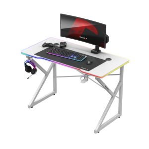 Геймърско бюро Hero 1.7 RGB, 120см, бял