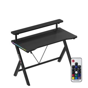 Геймърско бюро Hero 1.9 RGB, 120см, черен