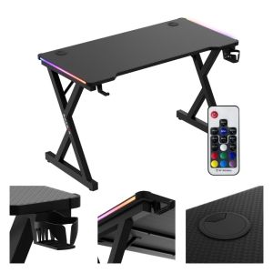 Геймърско бюро Hero 2.3 RGB, 120см, черен