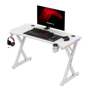 Геймърско бюро Hero 2.3 RGB, 120см, бял