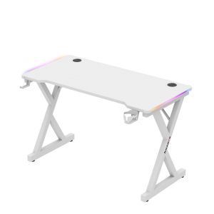 Геймърско бюро Hero 2.3 RGB, 120см, бял