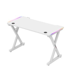 Геймърско бюро Hero 2.3 RGB, 120см, бял