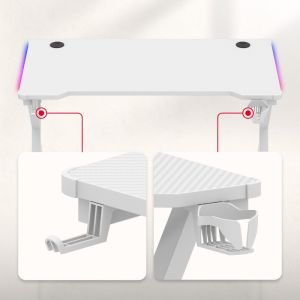 Геймърско бюро Hero 2.3 RGB, 120см, бял