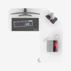 Геймърско бюро Hero 7.3, 140см, бял