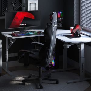 Геймърско бюро Hero 7.3, 140см, бял