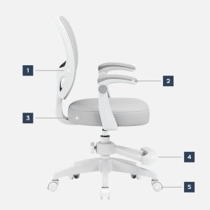 Детски въртящ се стол стол Junior 3.1 - сив