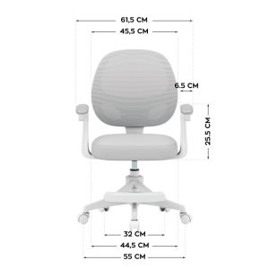 Детски въртящ се стол стол Junior 3.1 - сив