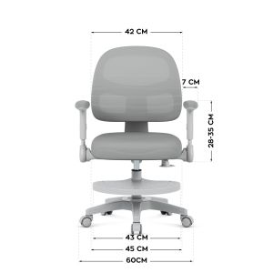 Детски въртящ се стол Junior 5.0 - сив