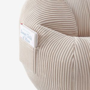 Фотьойл-пуф Comfy 3.0 с поставка за крака - бежов
