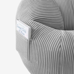 Фотьойл-пуф Comfy 3.0 с поставка за крака - сив