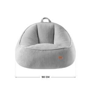 Фотьойл-пуф Comfy 4.0 с облегалка - сив