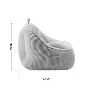 Фотьойл-пуф Comfy 4.0 с облегалка - сив