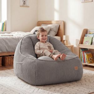 Фотьойл-пуф Comfy 4.0 с облегалка - сив