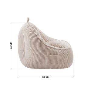Фотьойл-пуф Comfy 4.0 с облегалка - бежов