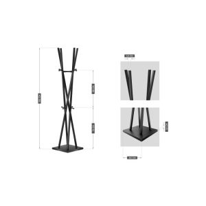 Метална закачалка за дрехи Host 5.0 - 1820mm, черен