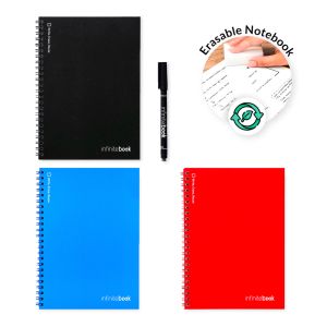 INFINITEBOOK PLAIN A5. Инфинитибук с гъвкава корица и 15 бели страници за писане на бяла дъска