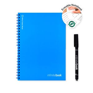 INFINITEBOOK PLAIN A5. Инфинитибук с гъвкава корица и 15 бели страници за писане на бяла дъска