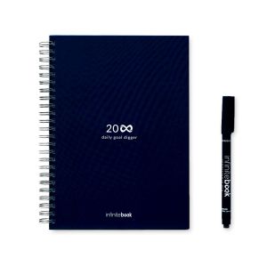 STARTER KIT INFINITE PLANNER A5. Комплектът включва "безкраен дневник", комплект за почистване, маркер и държач за маркер