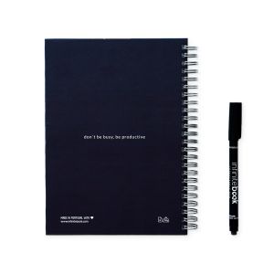 STARTER KIT INFINITE PLANNER A5. Комплектът включва "безкраен дневник", комплект за почистване, маркер и държач за маркер