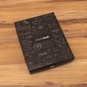 STARTER KIT INFINITEBOOK. Комплект „Infinitebook” с твърда корица, 1 комплект за почистване, 1 маркер и 1 държач за химикалка