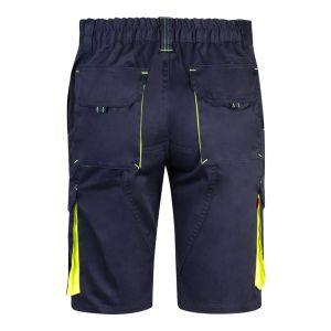 VL HEMERA. Двуцветни еластични шорти тип „Бермуда“ с много джобове (240 г/м²), от памук (46%), ЕМЕ (38%) и полиестер (16%)