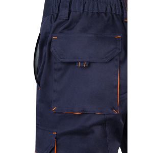VL HEMERA. Двуцветни еластични шорти тип „Бермуда“ с много джобове (240 г/м²), от памук (46%), ЕМЕ (38%) и полиестер (16%)
