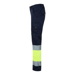 VL ZEUS LARGE. Двуцветни еласични панталони с много джобове (240 г/м²), от памук (46%), ЕМЕ (38%) и полиестер (16%)
