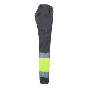 VL ZEUS LARGE. Двуцветни еласични панталони с много джобове (240 г/м²), от памук (46%), ЕМЕ (38%) и полиестер (16%)