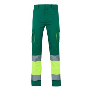 VL ZEUS LARGE. Двуцветни еласични панталони с много джобове (240 г/м²), от памук (46%), ЕМЕ (38%) и полиестер (16%)