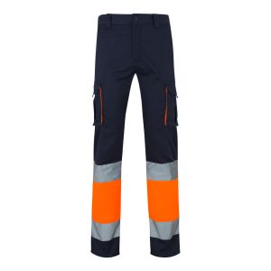 VL ZEUS LARGE. Двуцветни еласични панталони с много джобове (240 г/м²), от памук (46%), ЕМЕ (38%) и полиестер (16%)