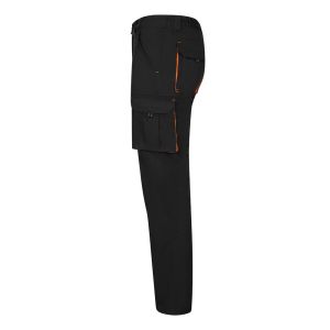 VL FIDES. Двуцветни еластични панталони с много джобове (240 г/м²), от памук (46%), ЕМЕ (38%) и полиестер (16%)