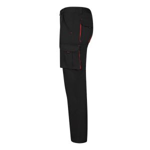 VL FIDES. Двуцветни еластични панталони с много джобове (240 г/м²), от памук (46%), ЕМЕ (38%) и полиестер (16%)