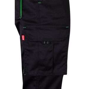 VL FIDES. Двуцветни еластични панталони с много джобове (240 г/м²), от памук (46%), ЕМЕ (38%) и полиестер (16%)