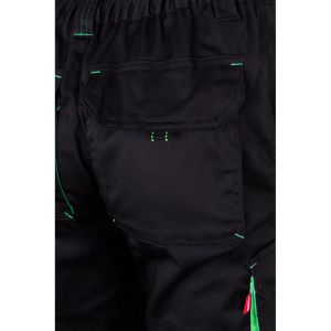VL FIDES. Двуцветни еластични панталони с много джобове (240 г/м²), от памук (46%), ЕМЕ (38%) и полиестер (16%)