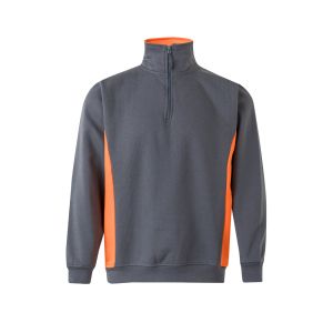 VL SVAROG. Двуцветен хавлиен суитшърт (260 г/м²) от полиестер (65%) и памук (35%)