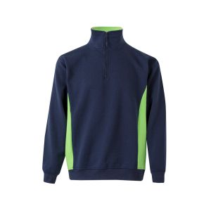 VL SVAROG. Двуцветен хавлиен суитшърт (260 г/м²) от полиестер (65%) и памук (35%)
