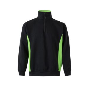 VL SVAROG. Двуцветен хавлиен суитшърт (260 г/м²) от полиестер (65%) и памук (35%)