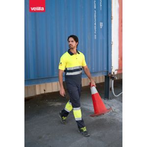 VL CUPID. Двуцветна поло риза тип „ орлово око“ (160 g/m²) с къс ръкав, от полиестер (100%)