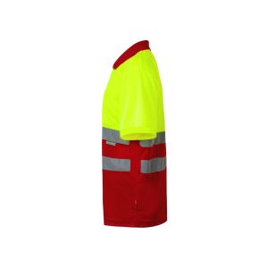 VL CUPID LARGE. Двуцветна поло риза тип „орлово око“ (160 g/m²) с къси ръкави, от полиестер (100%)
