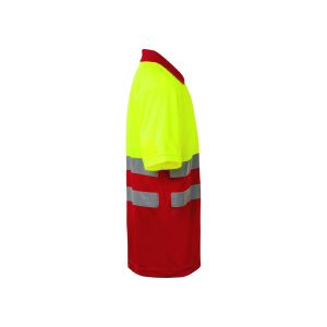 VL CUPID LARGE. Двуцветна поло риза тип „орлово око“ (160 g/m²) с къси ръкави, от полиестер (100%)