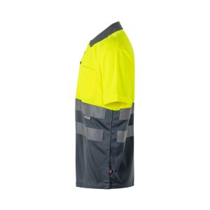 VL CUPID LARGE. Двуцветна поло риза тип „орлово око“ (160 g/m²) с къси ръкави, от полиестер (100%)