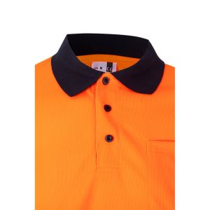 VL CUPID LARGE. Двуцветна поло риза тип „орлово око“ (160 g/m²) с къси ръкави, от полиестер (100%)