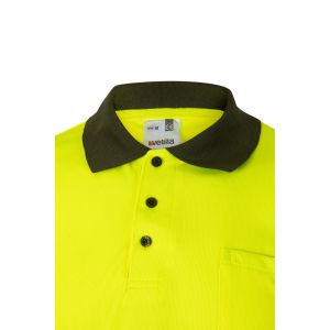 VL CUPID LARGE. Двуцветна поло риза тип „орлово око“ (160 g/m²) с къси ръкави, от полиестер (100%)