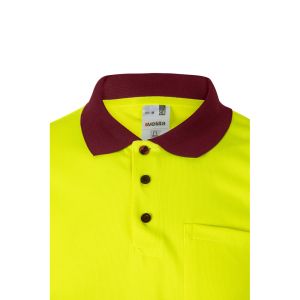 VL CUPID LARGE. Двуцветна поло риза тип „орлово око“ (160 g/m²) с къси ръкави, от полиестер (100%)