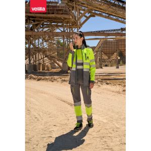 VL ZEUS. Двуцветни еластични панталони с много джобове (240 г/м²), от памук (46%), ЕМЕ (38%) и полиестер (16%)