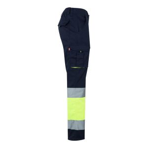VL ZEUS. Двуцветни еластични панталони с много джобове (240 г/м²), от памук (46%), ЕМЕ (38%) и полиестер (16%)