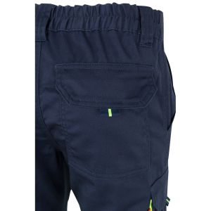 VL ZEUS. Двуцветни еластични панталони с много джобове (240 г/м²), от памук (46%), ЕМЕ (38%) и полиестер (16%)