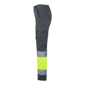 VL ZEUS. Двуцветни еластични панталони с много джобове (240 г/м²), от памук (46%), ЕМЕ (38%) и полиестер (16%)